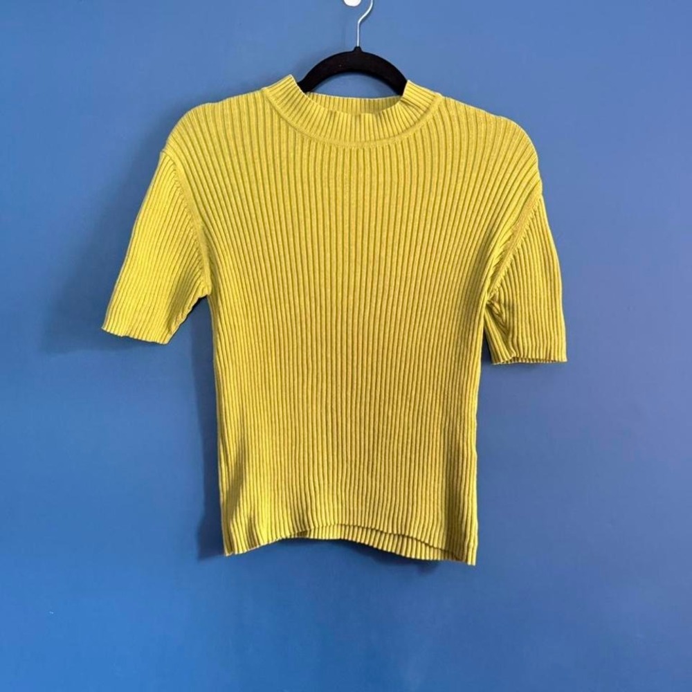 Chartreuse Ribbed Sweater - bossini